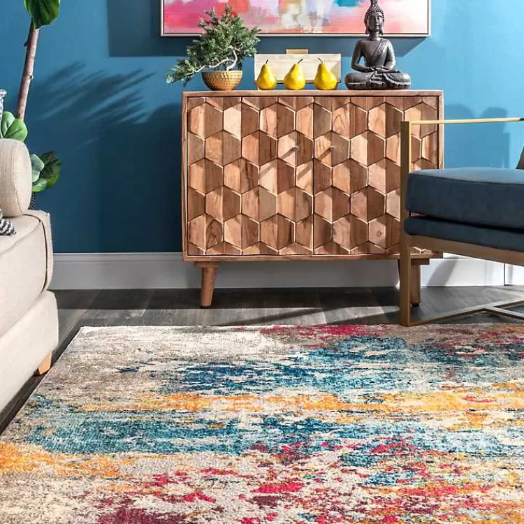 color Abstract Pattern Area Rug, 7x10>Kirklands Home Hot