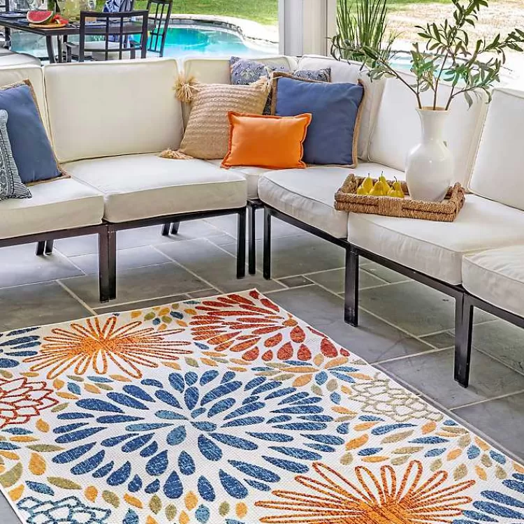 Multicolor Burst Indoor/Outdoor Area Rug, 5x8>Kirklands Home Best