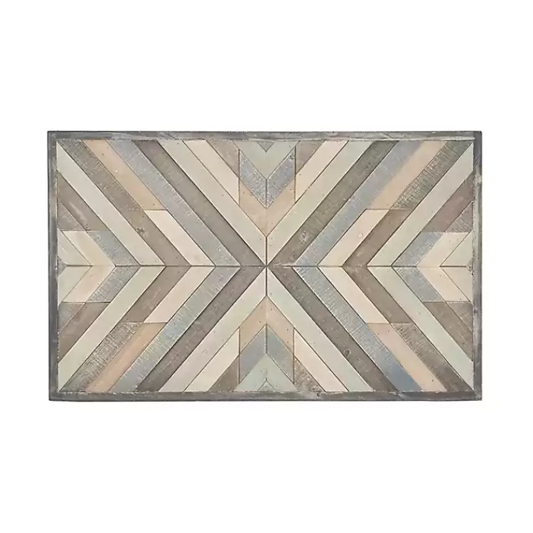 Multicolor Criss Cross Chevron Wood Wall Plaque>Kirklands Home Sale