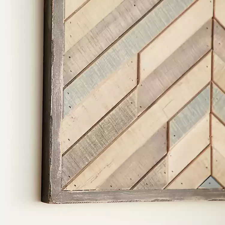 Multicolor Criss Cross Chevron Wood Wall Plaque>Kirklands Home Sale