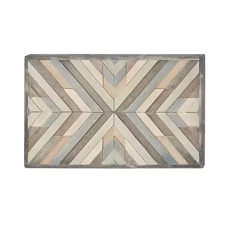 Multicolor Criss Cross Chevron Wood Wall Plaque>Kirklands Home Sale