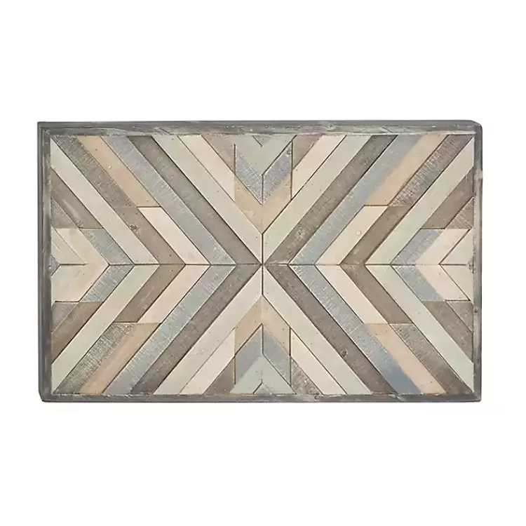 Multicolor Criss Cross Chevron Wood Wall Plaque>Kirklands Home Sale