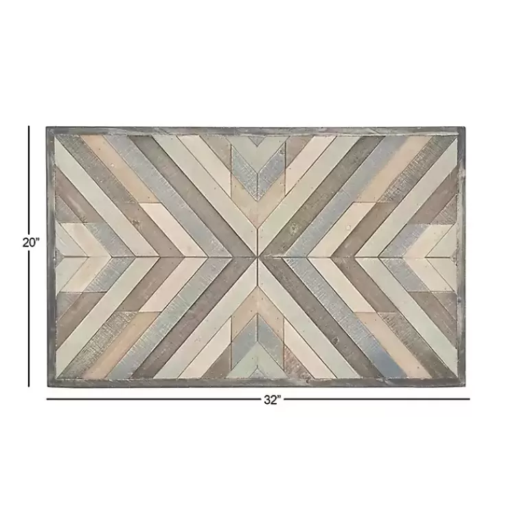 Multicolor Criss Cross Chevron Wood Wall Plaque>Kirklands Home Sale