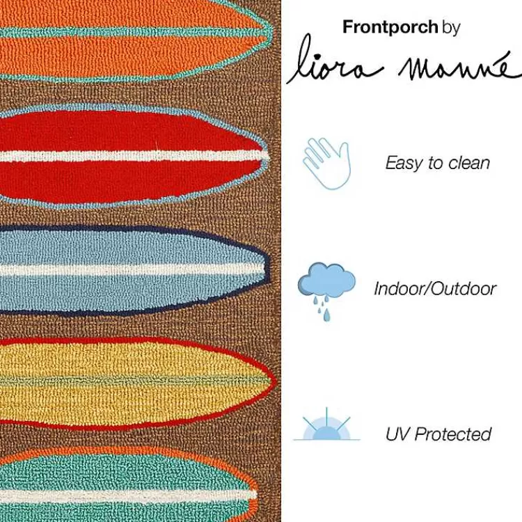 color Surfboard Outdoor Accent Rug, 30x20>Kirklands Home Online
