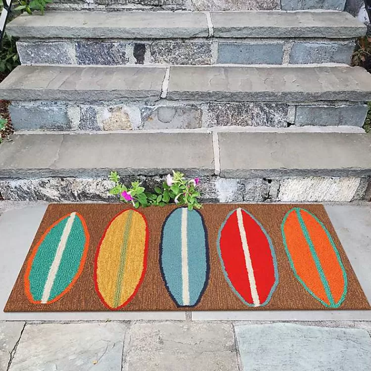 color Surfboard Outdoor Accent Rug, 30x20>Kirklands Home Online