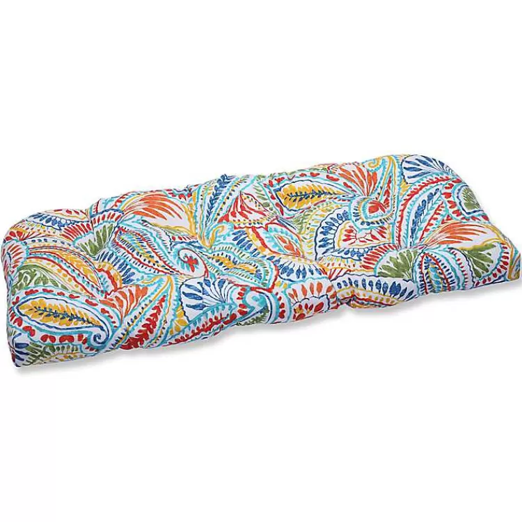 Multicolor Ummi Wicker Loveseat Cushion>Kirklands Home Clearance
