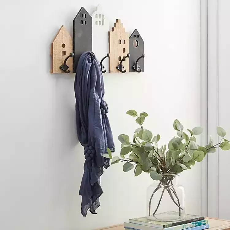 Multicolor Wood Building Wall Hooks>Kirklands Home Online