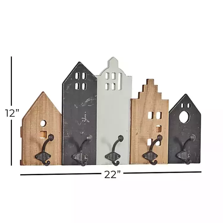 Multicolor Wood Building Wall Hooks>Kirklands Home Online
