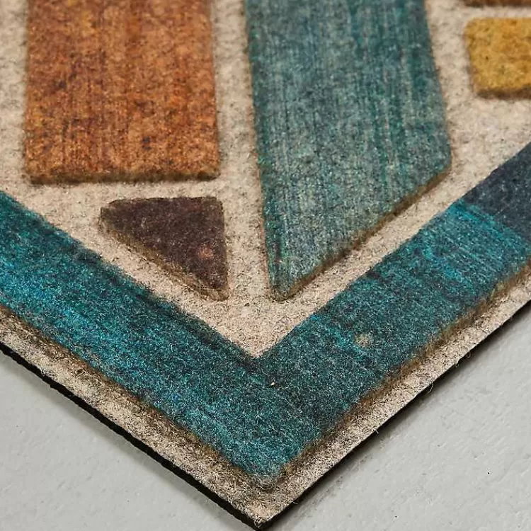 color Woodblock Garden Doormat>Kirklands Home Clearance