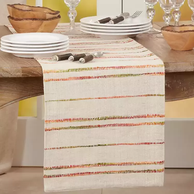 Multicolor Woven Lines Table Runner, 54 in.>Kirklands Home Sale