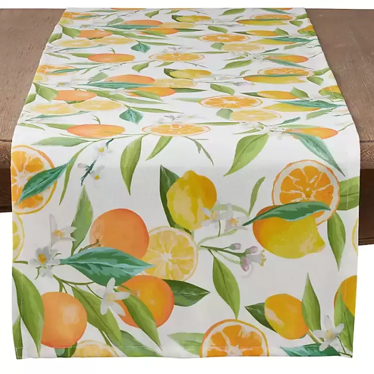 colored Lemon and Orange Polyester Runner>Kirklands Home Outlet
