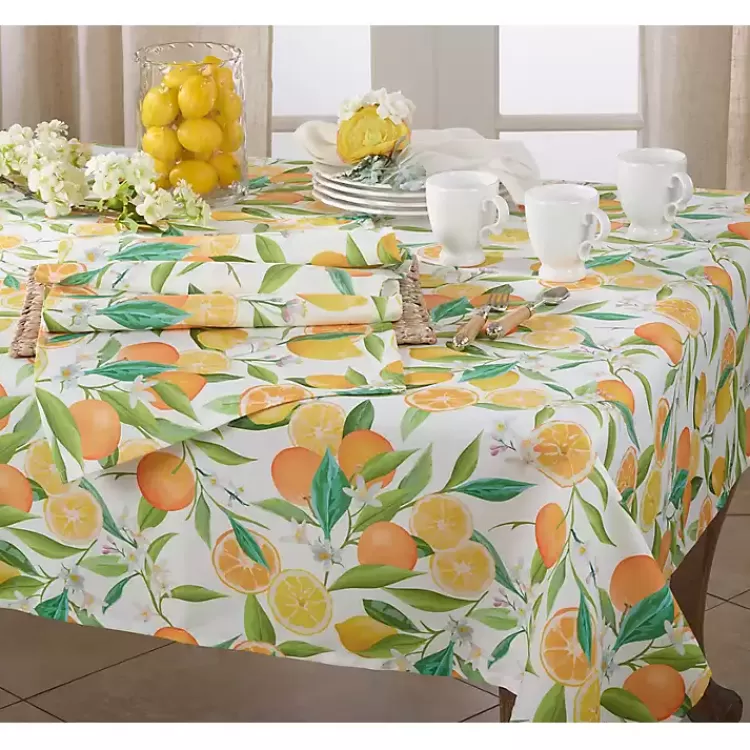 colored Lemon and Orange Polyester Runner>Kirklands Home Outlet