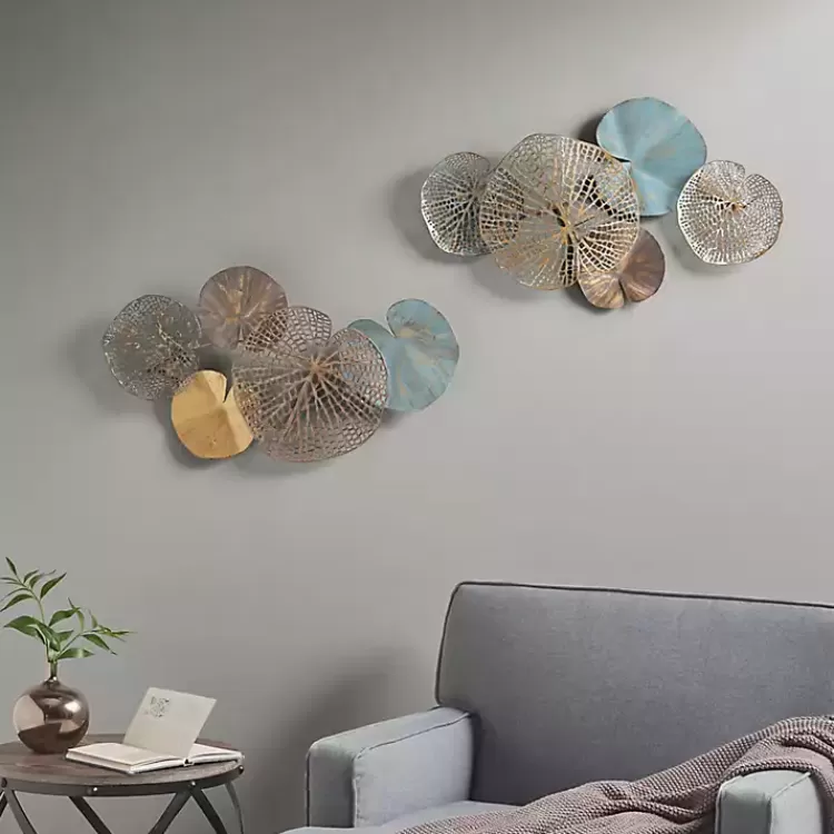 Multicolored Metal Circles Wall Plaques, Set of 2>Kirklands Home Shop