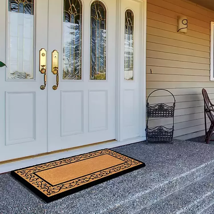 Natural and Black Abby Doormat, 72x36 in.>Kirklands Home Discount