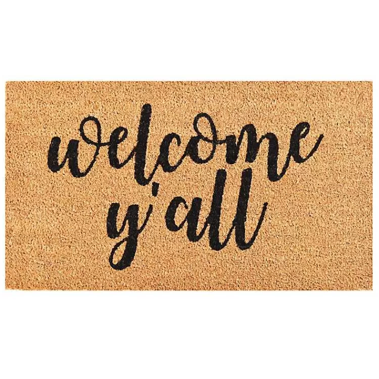 Natural and Black Welcome Y'all Doormat>Kirklands Home Fashion