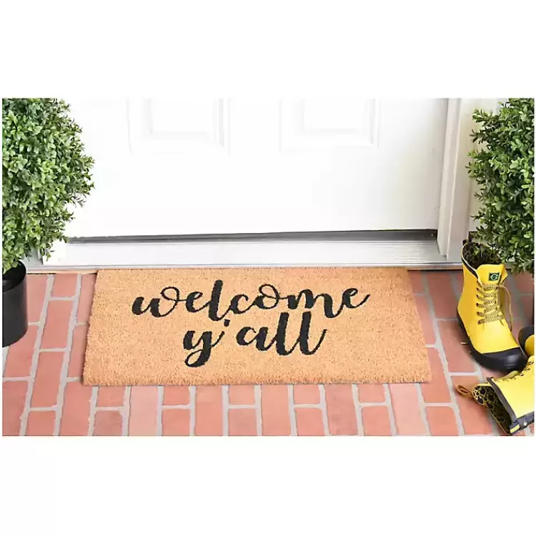 Natural and Black Welcome Y'all Doormat>Kirklands Home Fashion
