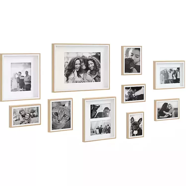 Natural and White 10-pc. Gallery Wall Frame Set>Kirklands Home Outlet