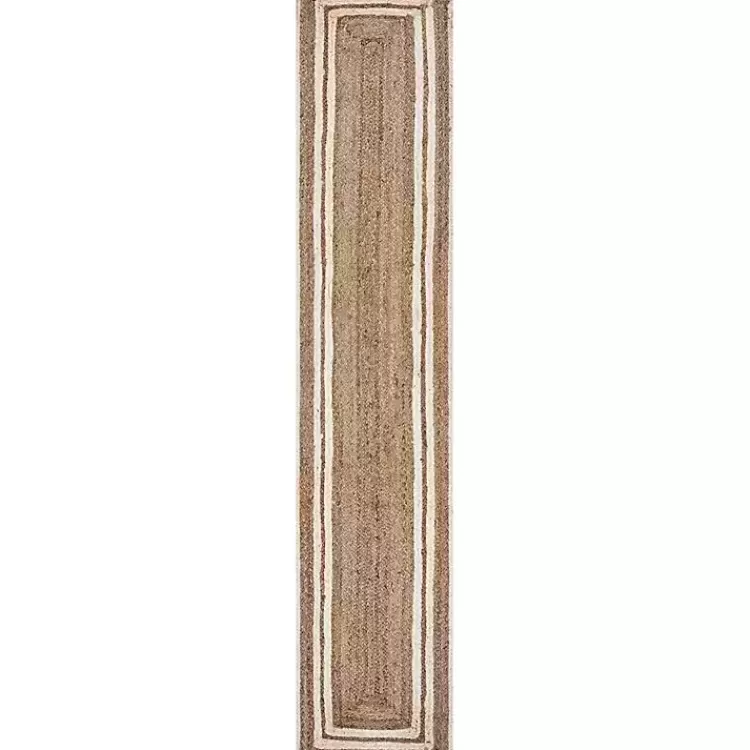 Natural Bleached Bordered Jute Table Runner>Kirklands Home Clearance