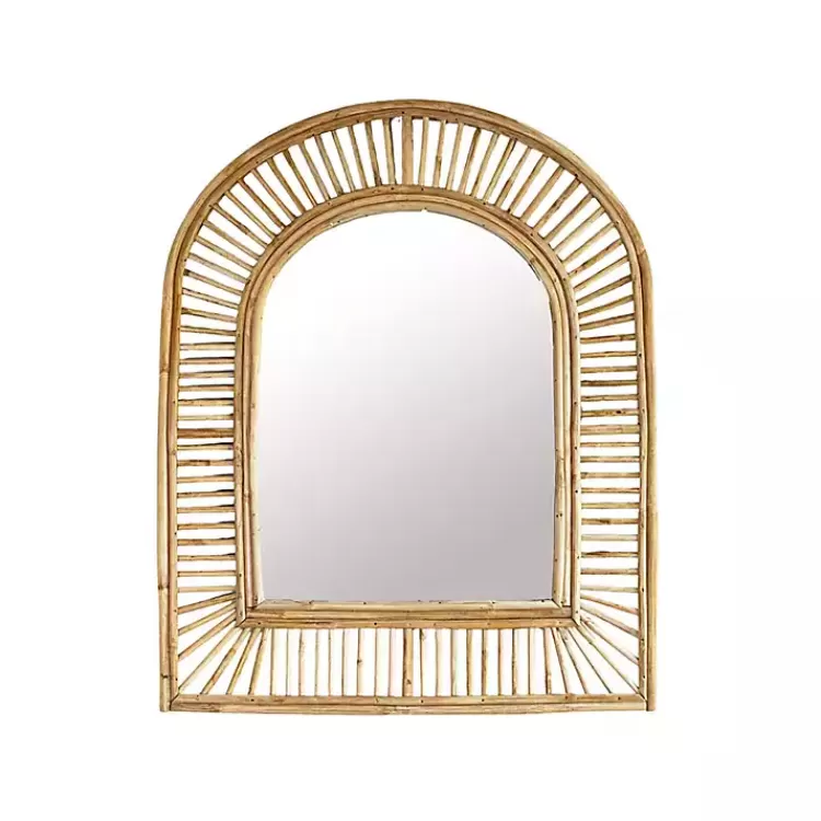 Natural Cane Arched Wall Mirror>Kirklands Home Discount