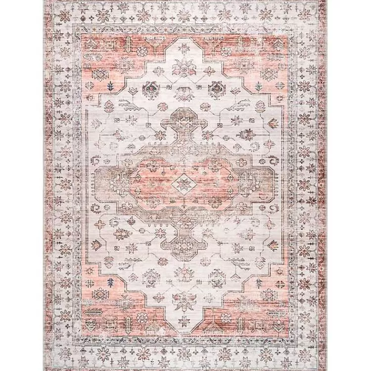 Natural Faded Vintage Washable Area Rug, 5x8>Kirklands Home Hot