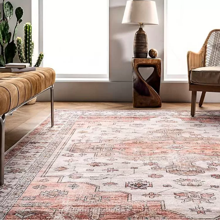 Natural Faded Vintage Washable Area Rug, 4x6>Kirklands Home Hot