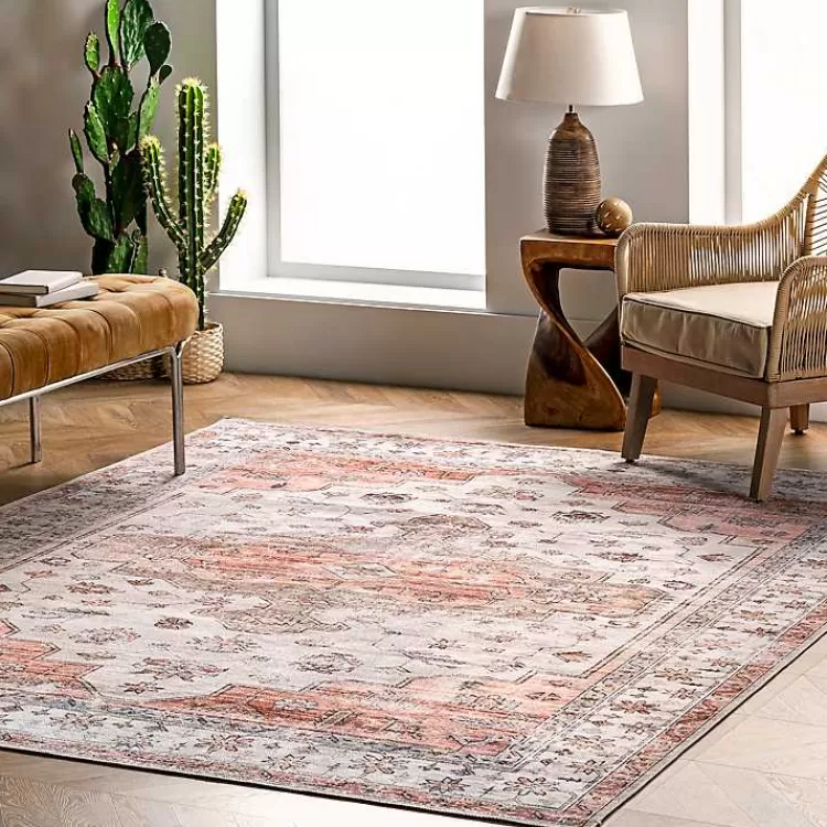 Natural Faded Vintage Washable Runner>Kirklands Home Discount