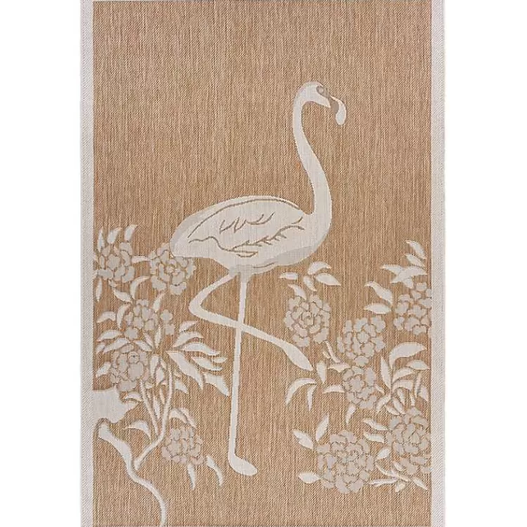 Natural Flamingo Indoor/Outdoor Area Rug, 5x7>Kirklands Home Sale