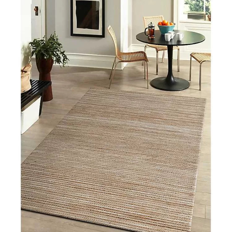 Natural Jute and Wool Woven Area Rug, 5x8>Kirklands Home Discount