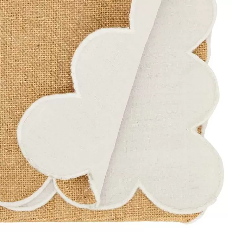 Natural Jute Scalloped Table Runner>Kirklands Home Hot