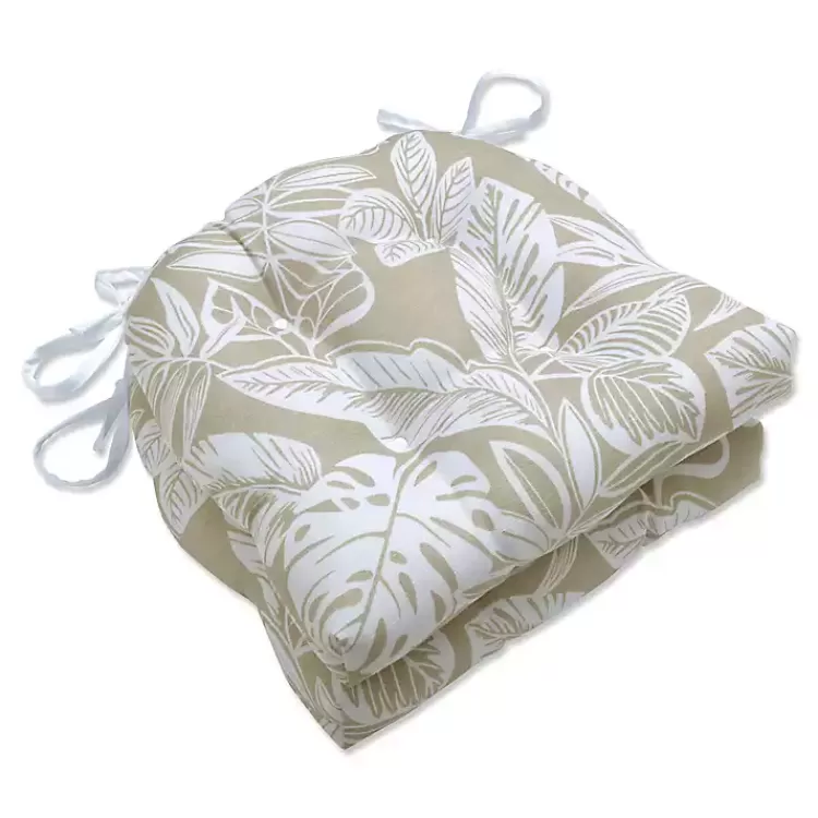 Natural Leaves Tufted 2-pc. Outdoor Chair Cushions>Kirklands Home Fashion