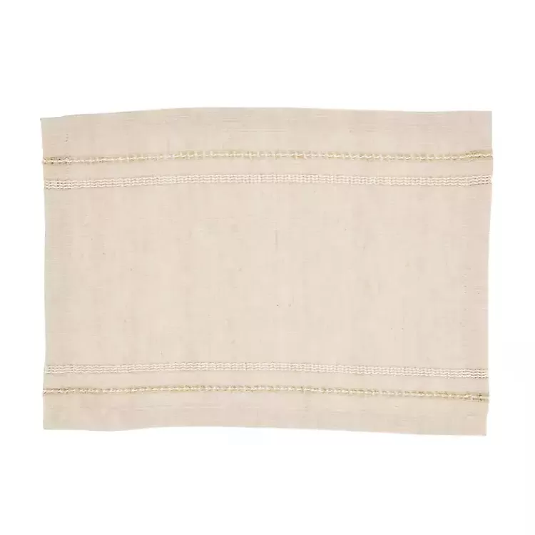 Natural Leno Striped Placemats, Set of 4>Kirklands Home Cheap