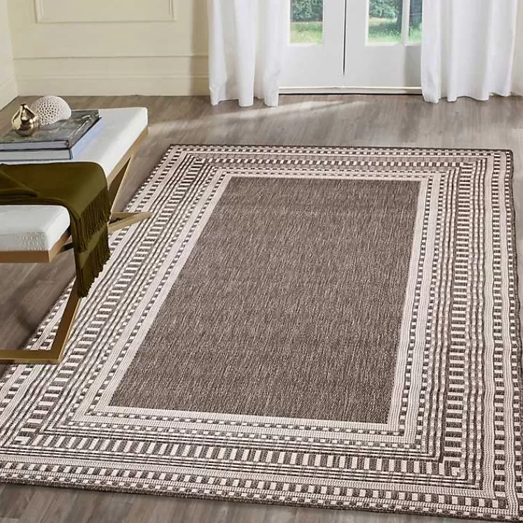 Natural Linear Macy Indoor/Outdoor Area Rug, 6x9>Kirklands Home Sale