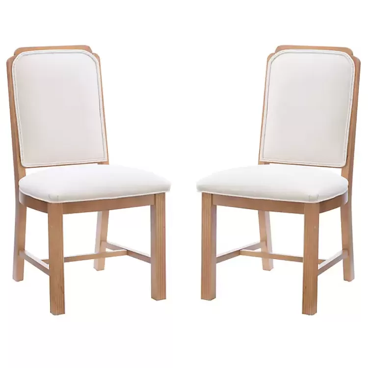 Natural Linen Scalloped Dining Chairs, Set of 2>Kirklands Home Flash Sale