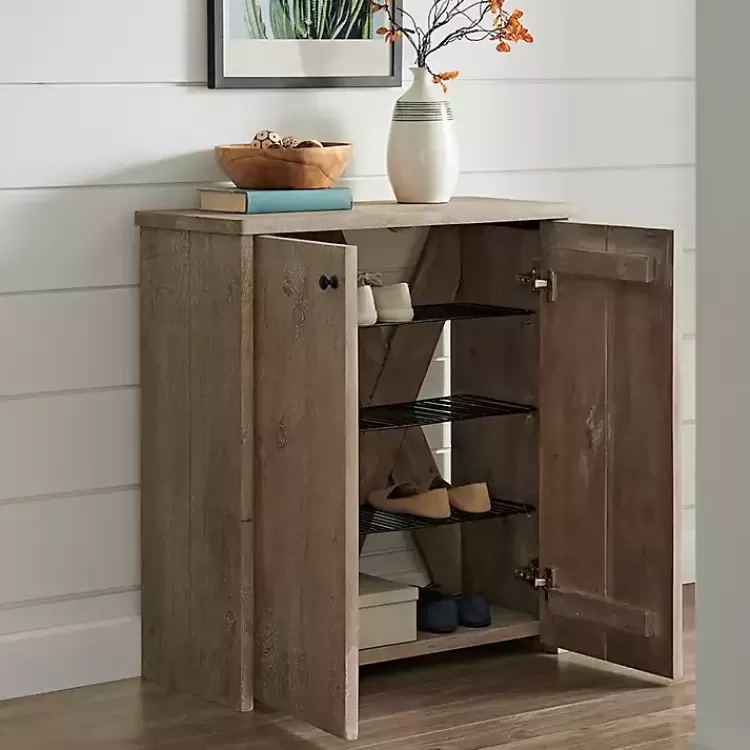 Natural Mango Wood Shoe Cubbie>Kirklands Home Store