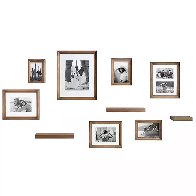 Natural 10-pc. Gallery Wall Frame and Shelf Set>Kirklands Home Fashion