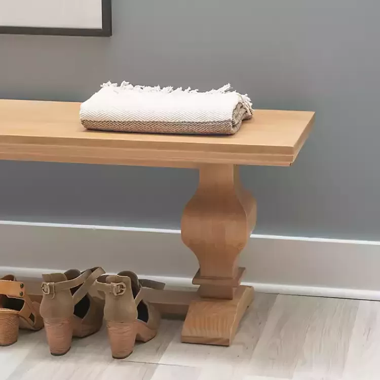natural_pine_wood_knotted_column_bench_2.webp Natural Pine Wood Knotted Column Bench>Kirklands Home Sale
