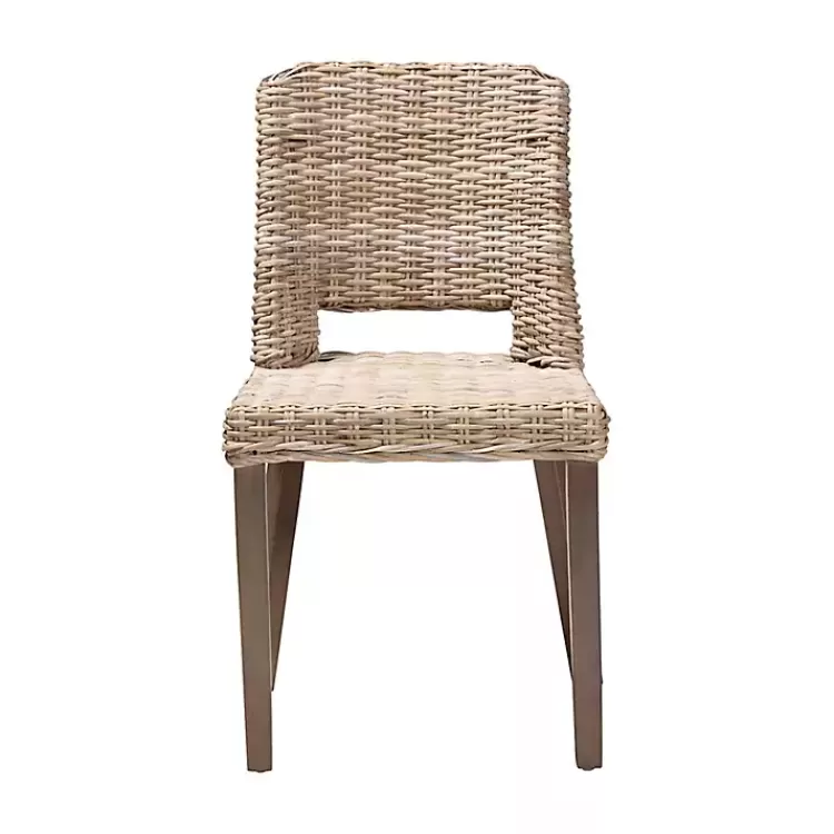 Natural Rattan Cutout Back Dining Chair>Kirklands Home Sale