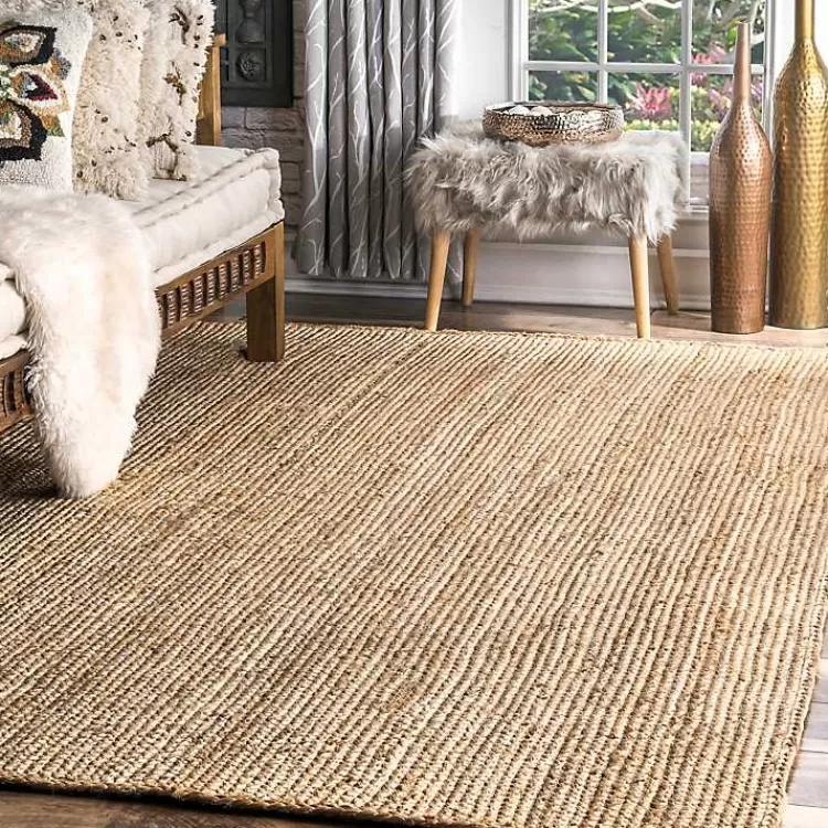 Natural Reno Woven Area Rug, 4x6>Kirklands Home Sale