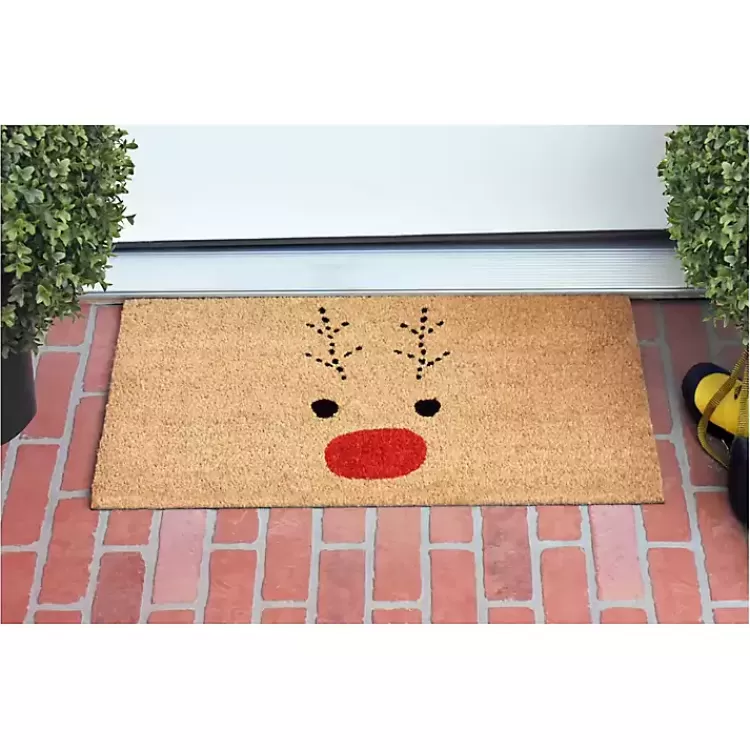 Natural Rudolph Coir and Vinyl Doormat, 29 in.>Kirklands Home Cheap
