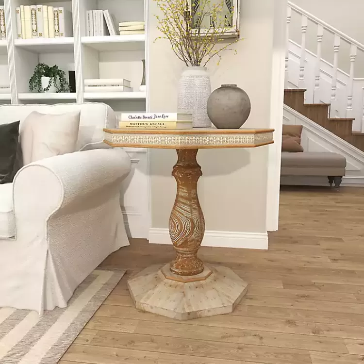 natural_rustic_wood_octagon_accent_table_7.webp Natural Rustic Wood Octagon Accent Table>Kirklands Home Sale