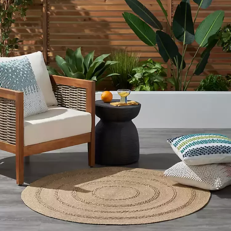 Natural Seagrass Indoor/Outdoor Area Rug, 4x4>Kirklands Home Cheap