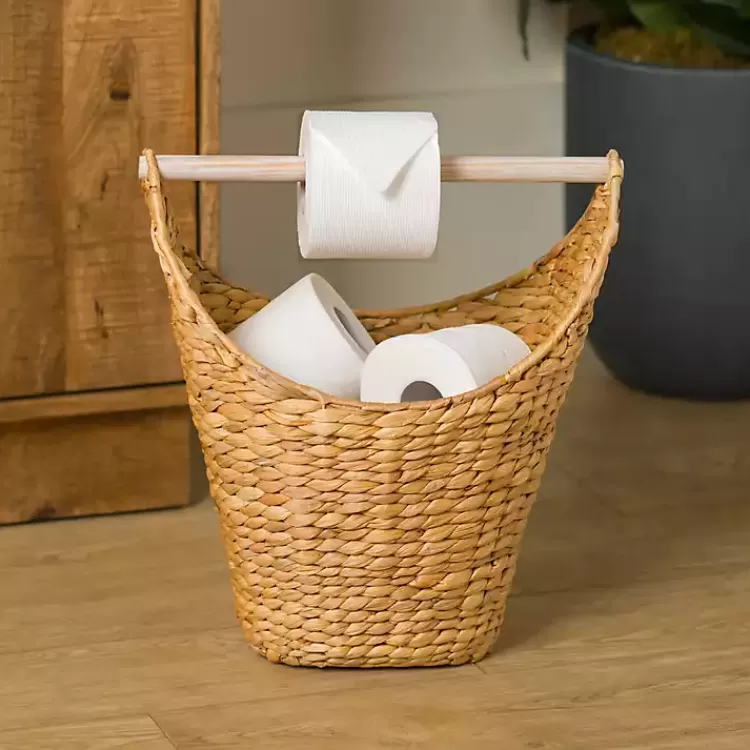 Natural Seagrass Toilet Paper Holder Basket>Kirklands Home Best