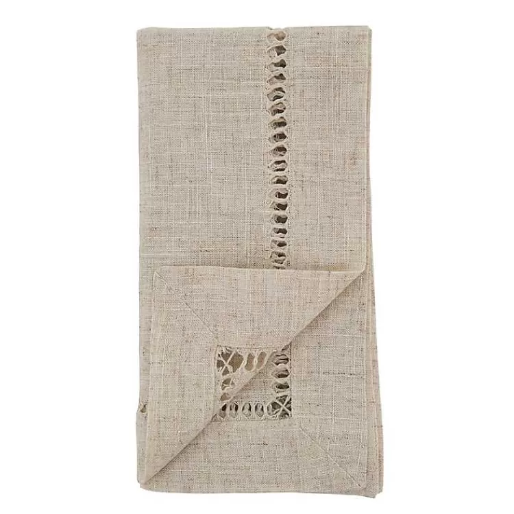 Natural Hemstitch Boarder Napkins, Set of 12>Kirklands Home Store