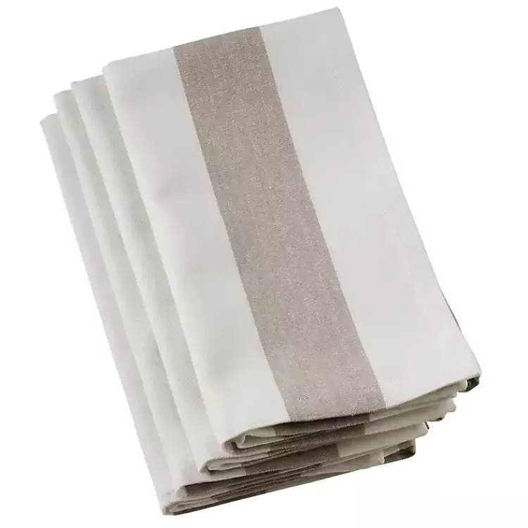 Natural Striped Cotton Napkins, Set of 4>Kirklands Home Flash Sale
