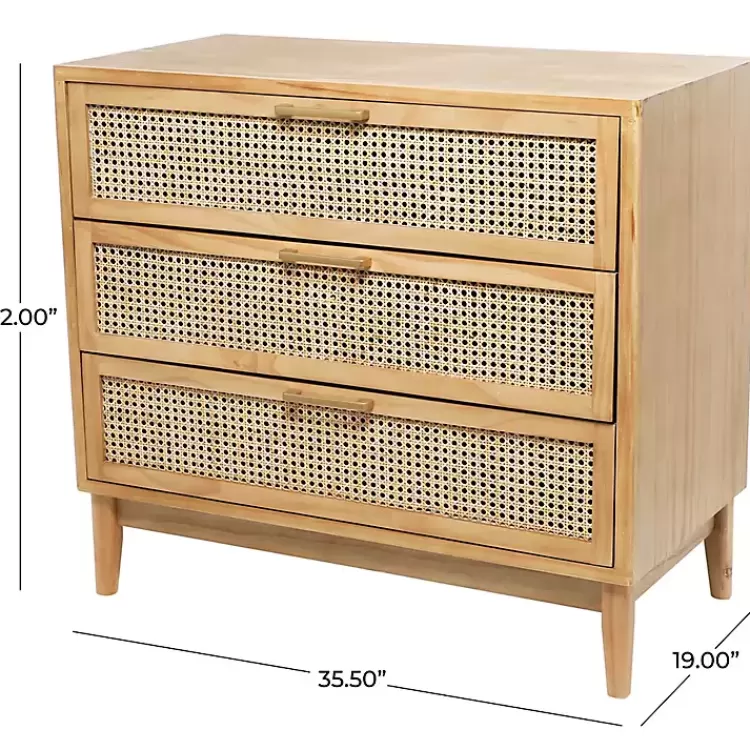 natural_wood_and_rattan_drawer_chest_6.webp Natural Wood and Rat 3-Drawer Chest>Kirklands Home Best Sale