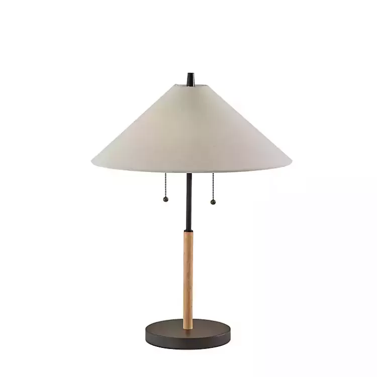 Natural Wood Flare Two-Bulb Table Lamp>Kirklands Home Cheap