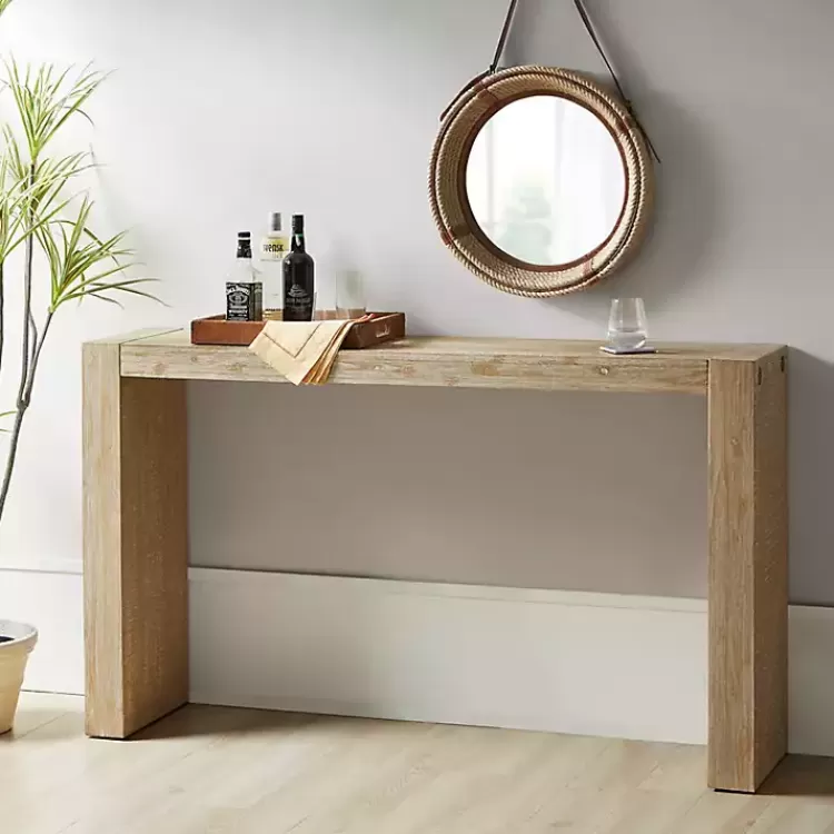 Natural Wood Frame Console Table>Kirklands Home Online