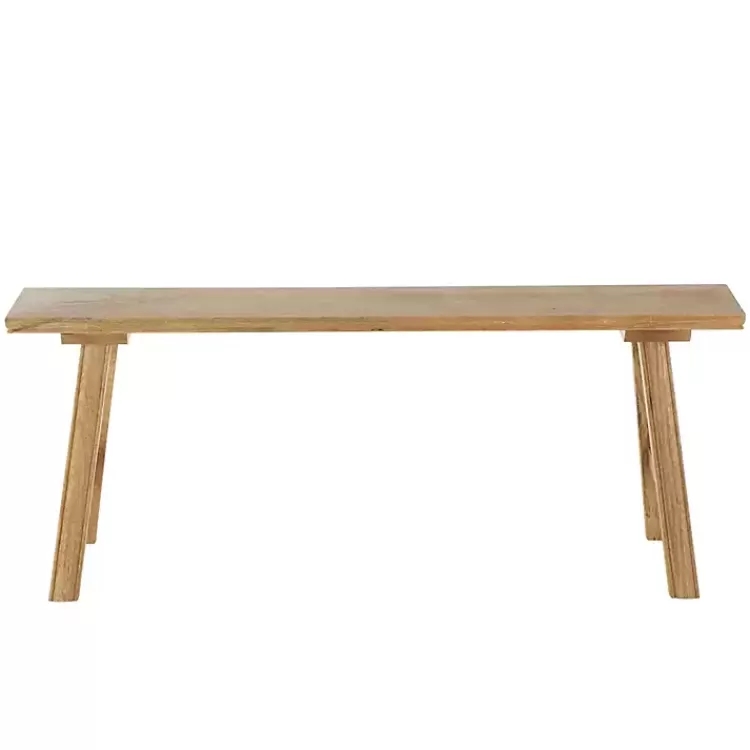 Natural Wood Narrow Rustic Bench>Kirklands Home Best