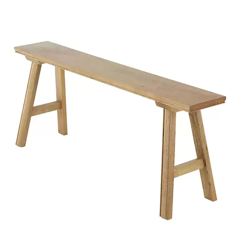 natural_wood_narrow_rustic_bench_2.webp Natural Wood Narrow Rustic Bench>Kirklands Home Best