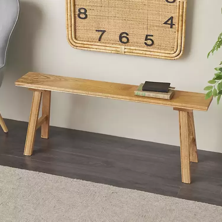 natural_wood_narrow_rustic_bench_6.webp Natural Wood Narrow Rustic Bench>Kirklands Home Best